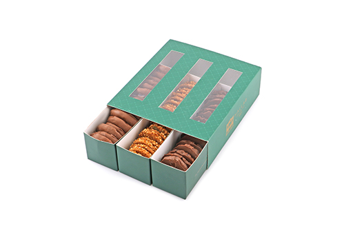 [Pk.Barazek/Cookies Dip 3 Drawers] 3 Drawer Box of 490 gr Mix Barazek & Cookies Dipped in Chocolate