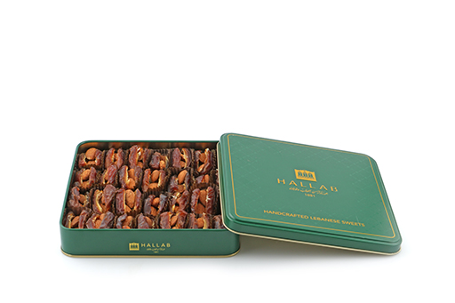 [PK.Dates Madjul With Almond Small 450g - Tin] Dates Madjul With Almond Tin Box