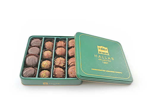 [PK.Maamoul Bite Mix Dipped – Tin] Mix Maamoul Dipped in Chocolate Tin Box