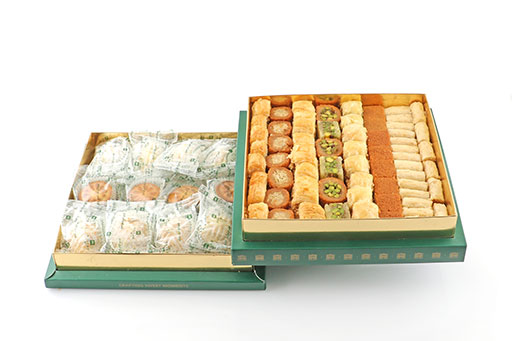 [pk.Mix Bak-Maam 2 Levels/Local/Luxury Box] Prepacked-Baklawa&Maamoul (Local)